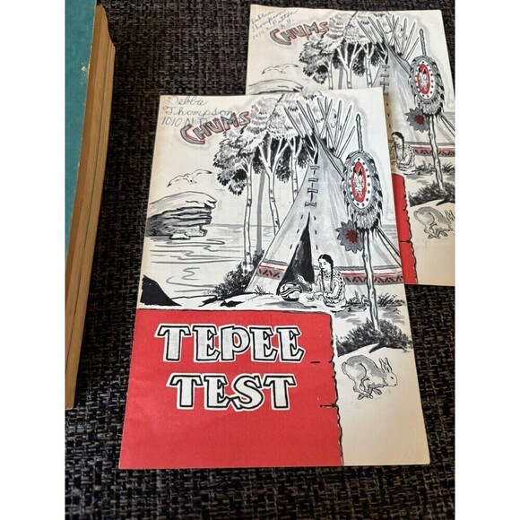 Lot GIRL SCOUT Vintage 50s/60s Junior & Regular Handbooks, 2 Copies Teepee Test - Picture 7 of 12